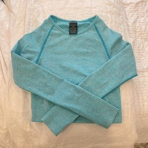 Pink Active long sleeve crop workout top